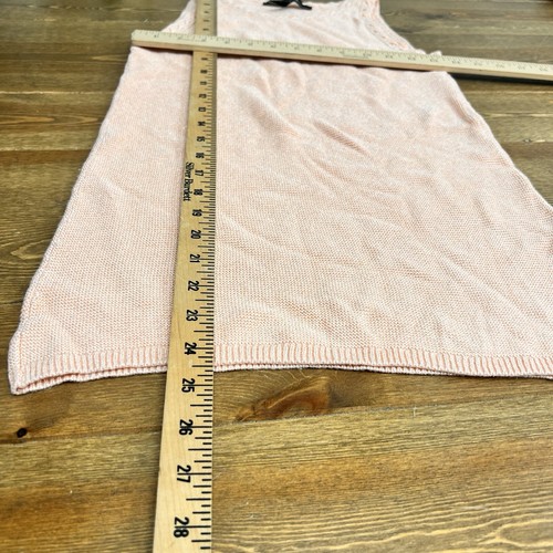 White House Black Market XS Sleeveless Knit Sweater Top Tank Peach Metallic - Picture 5 of 7