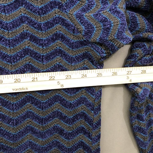 Vintage Sweater Wool Blend Mondo Di Marco Italy Mens XXL 56 Purple Blue Stripe - Picture 8 of 13