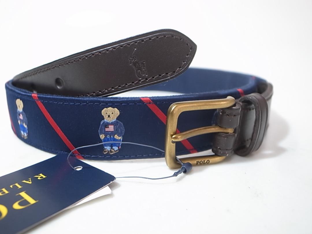 Polo Bear Ralph Lauren Belt Navy Blue 40 Polo Bear Limited