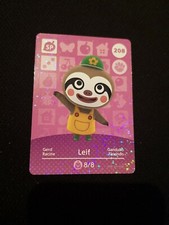 LEIF ANIMAL CROSSING AMIIBO SERIES 3 CARD #208 TRACKED AU POST geniuine
