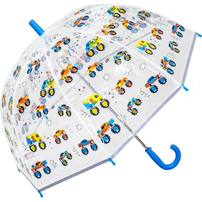 Susino Kinder durchsichtiger Kuppelschirm - Monstertrucks