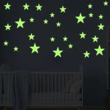 Glow in The Dark Stars Ceiling Stickers, 4/6/12cm Large Glowing in The Dark C...
