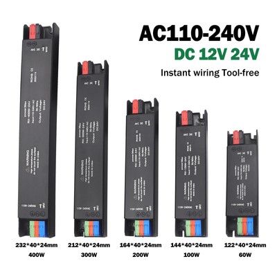 DC12V/24V 60W/200W/400W Trafo Netzadapter Steckernetzteil Ladegerät LED Streifen