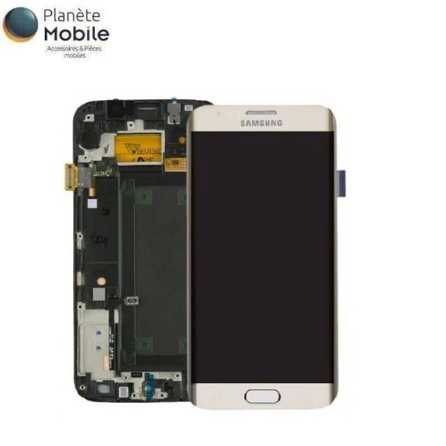 Original Ecran LCD Complet Or Sur Châssis Pour Samsung Galaxy S6 edge (G925F) - Photo 1/1