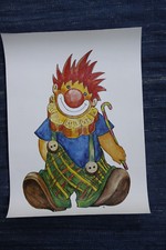 Poster Plakat Lachender Clown, lustiges Bild ...