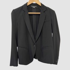 Theory Black Wool/ Silk One Button Blazer US2 325