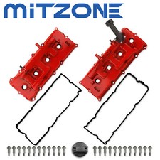 Aluminum Red Valve Covers Kit for 04-16 Nissan Armada Titan Pathfinder QX56 5.6L