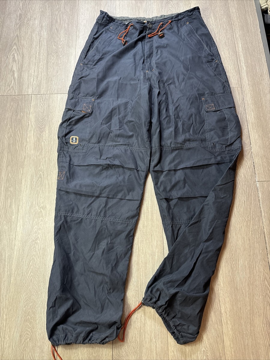 1990～00s Vintage  Navy Cargo Pant Vintage Transnine Pants Raver Cargo Skater Baggy 90s Men's