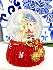 Santa  reindeer mini snow globe