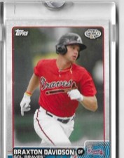 2015 Topps Pro Debut Topps Vault Blank Back 1/1 Braxton Davidson #180 w/COA