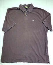 Burberry Polo Shirt Brown Short Sleeve Cotton Men's 2XL Flaws 