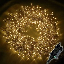 Image of Cluster Christmas Tree String Lights Outdoor & Indoor Timer 8 Modes 240-2000 LED