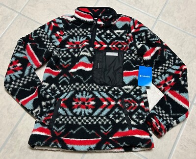 Columbia Women's West Bend 1/4 Zip Multicolored Sherpa Fleece