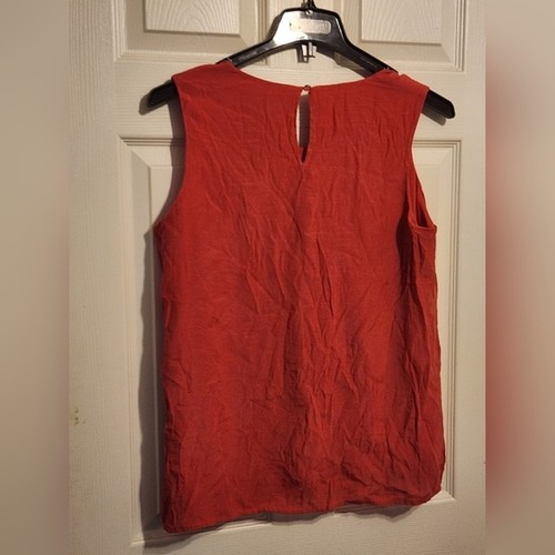 Coldwater Creek Shell Top Plus Size 16 Lace Detail Magenta Lined Keyhole Back - Picture 4 of 4