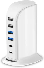 USB Charger Upoy, Charging Station for Multiple Devices 45W, Fast Charging Block