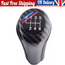 Fits BMW E90 E91 E92 X1 X3 X5 Carbon Leather 6 Speed Gear Stick Shift Knob Lever