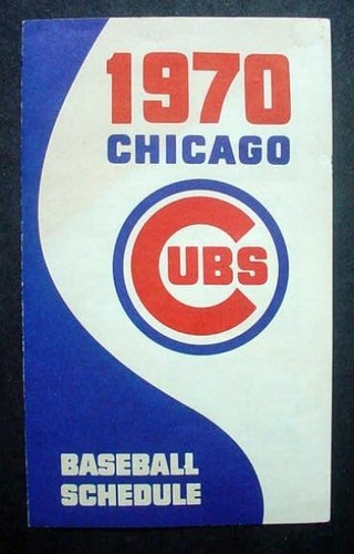 1970 CHICAGO CUBS BASEBALL SCHEDULE + 1950s VINTAGE WINDOW DECAL - Picture 6 of 16