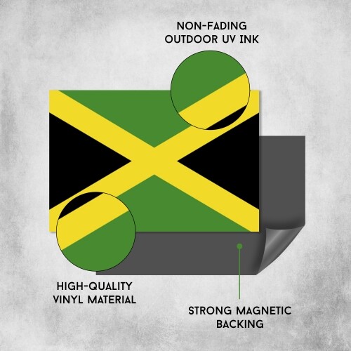 Jamaica Jamaican Flag Car Decal 4 x 6 Heavy Duty for Car Truck