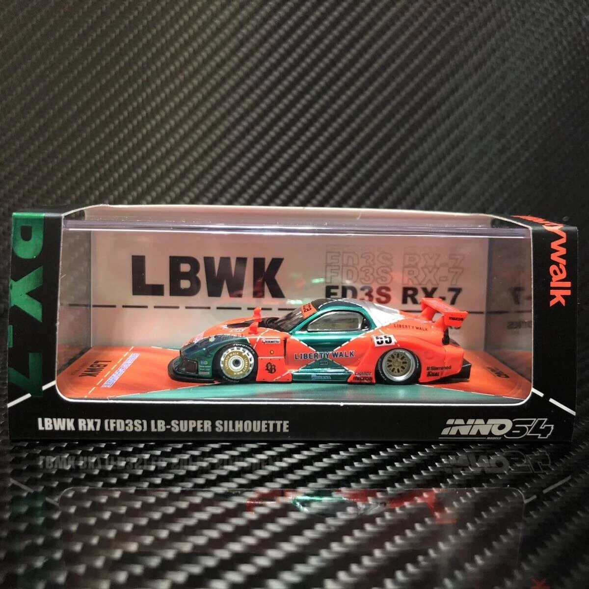 CHASE CAR - INNO64 Mazda LBWK FD3S RX-7 Diecast Expo MDX