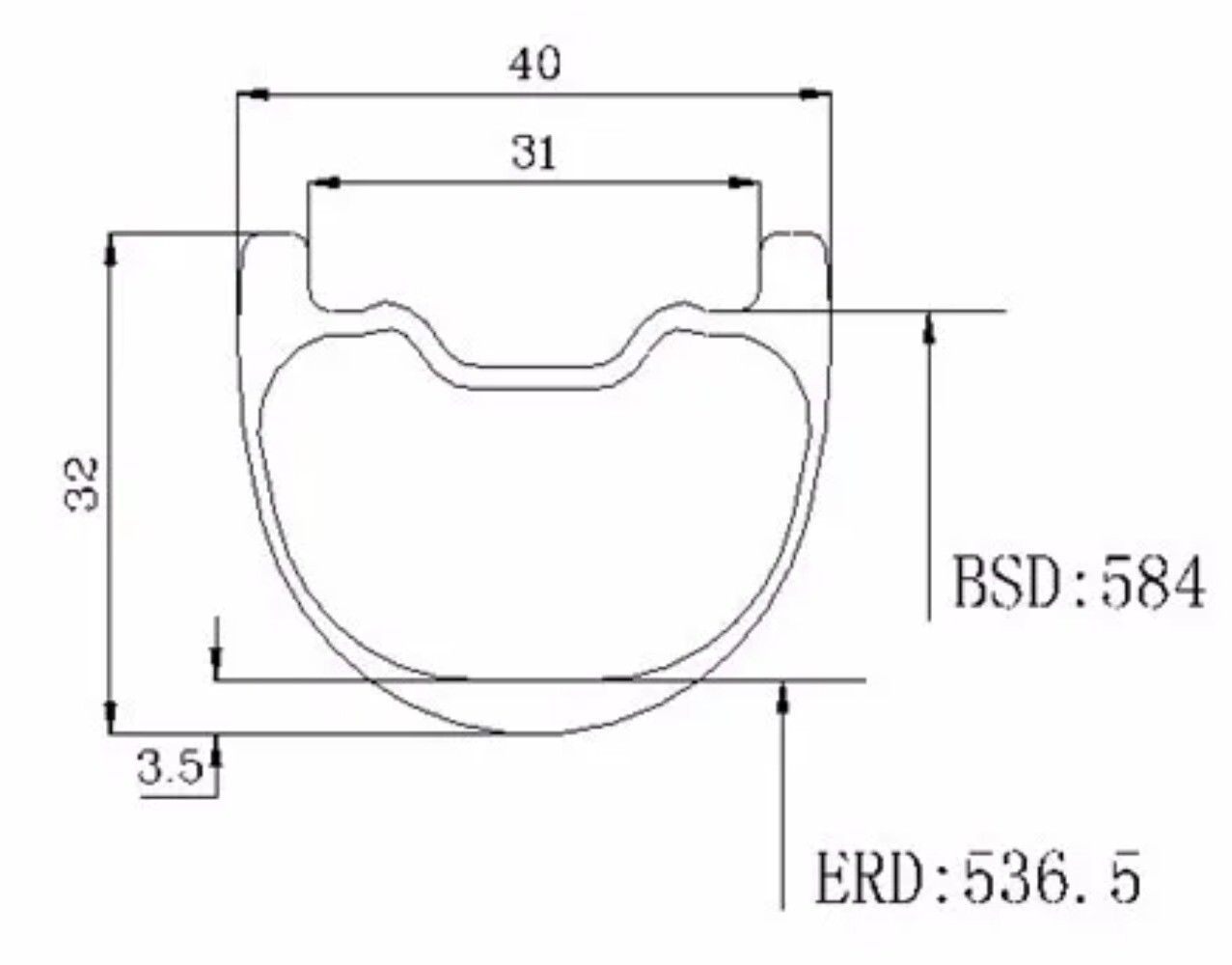 Carbon Wheels Mountain Bike 26/27.5/29er 40*32mm Clincher Hookless Tubeless