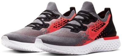 EU Größe 44 - Nike Epic React Flyknit 2 Cool Grey Crimson