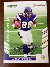 2007 Adrian Peterson Score Rookie Auto Autograph