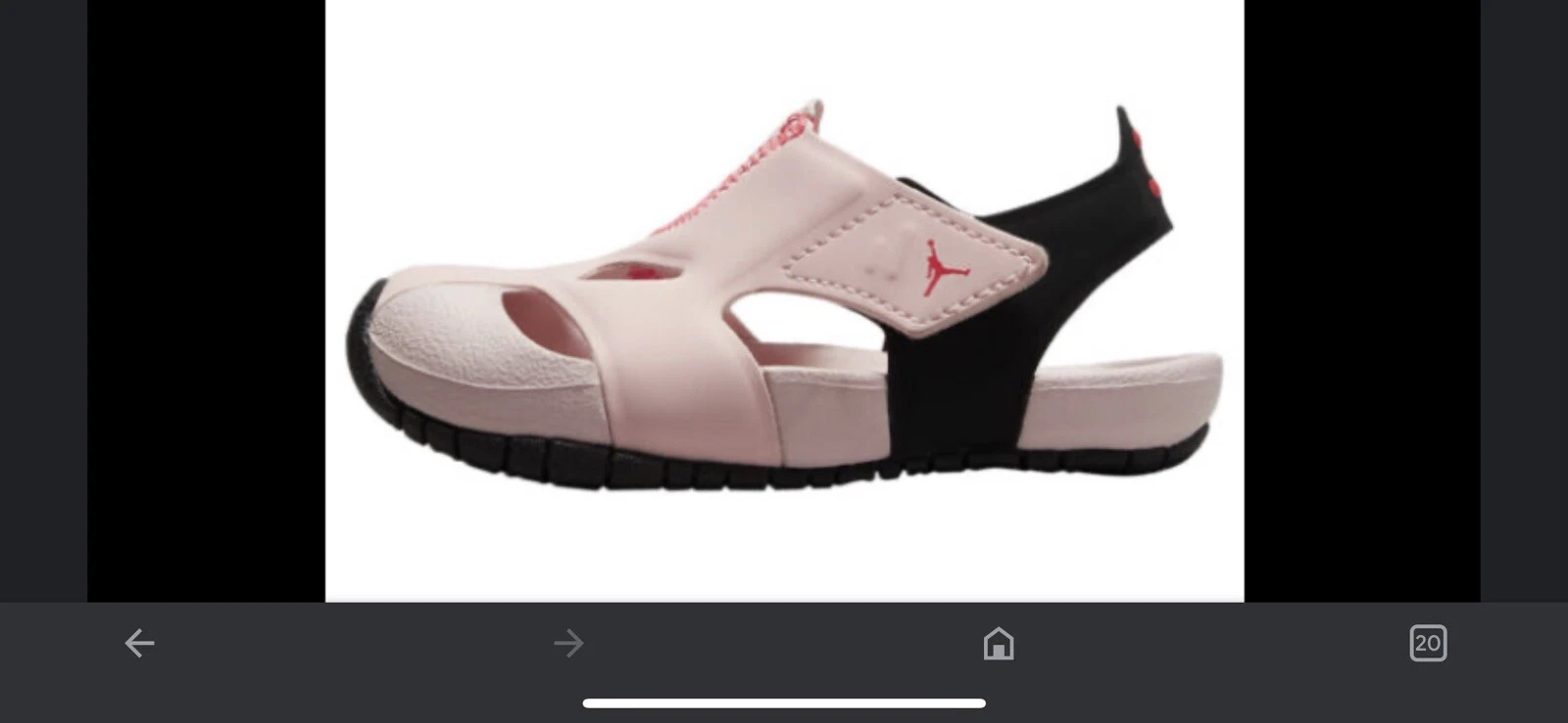 Jordan Flare rosa nero per bambini taglia 3 5