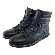 Cole Haan ZER GRAND Men s Black Leather Hiker Boots Size 9M C30403