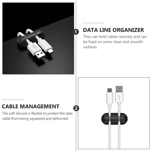 4 Pcs Kabelmanager Drahthalter Für Schreibtisch Aufbewahrung Kabelorganisatoren - Photo 3/12