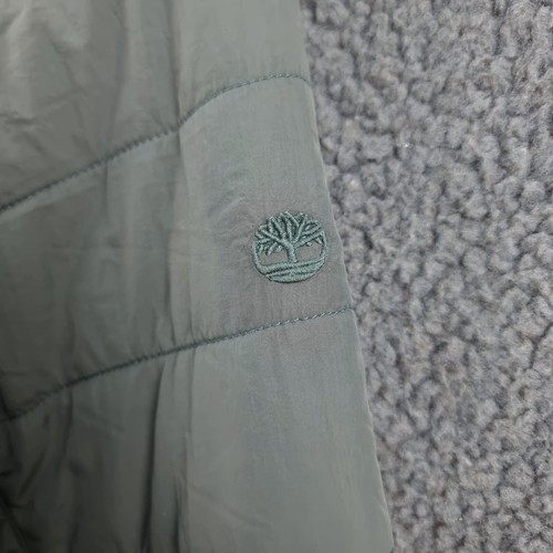TIMBERLAND Jacket Mens S Small Puffer Grey Quilted Insulated Full Zip - Picture 3 of 12