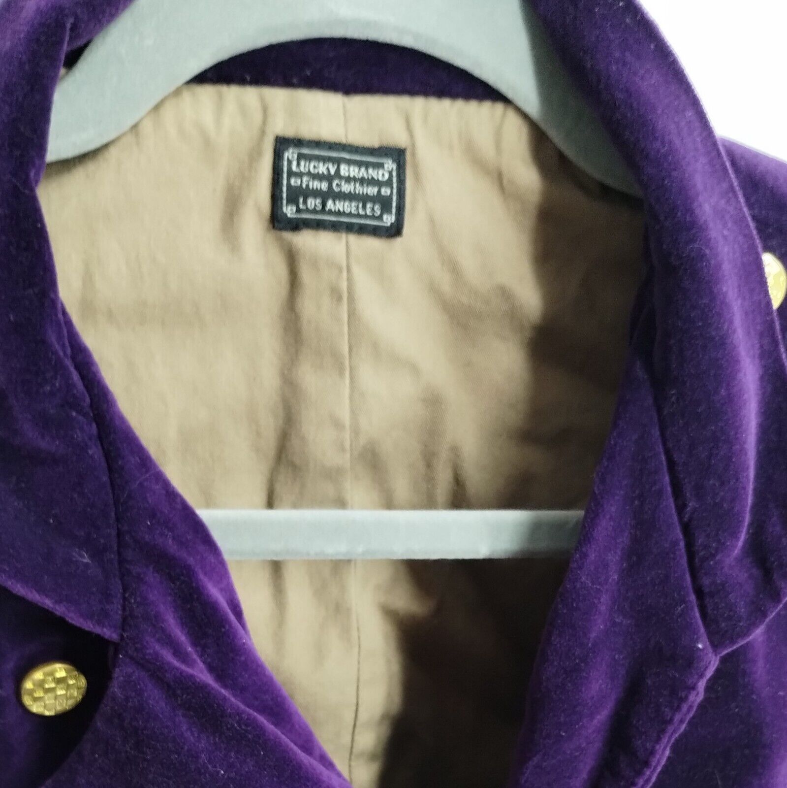 Lucky Brand Fine Clothing Purple Velvet Military … - image 9