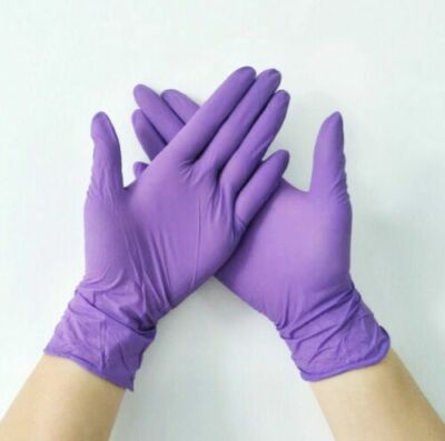 PURPLE NITRILE 200 GLOVES EXAM POWDER FREE 9.5'' LNGTH PUNCTURE RESISTANT SZ M