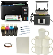 Tumblers Mugs Cups Sublimation Ink Heat Transfer Press EcoTank Epson Printer PK
