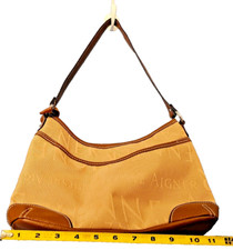 Etienne Aigner Cotton Exterior Brown Bags Handbags for Women for