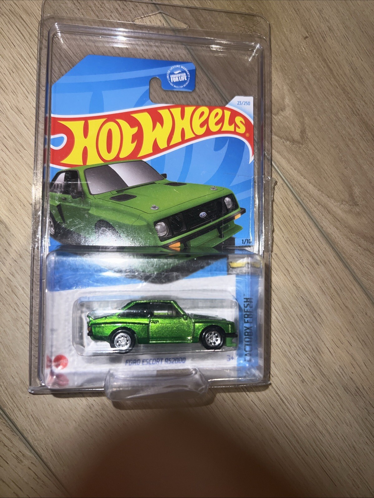2023 HOT WHEELS, FORD ESCORT RS2000 , 1/10 FACTORY FRESH, SUPER TREASURE HUNT