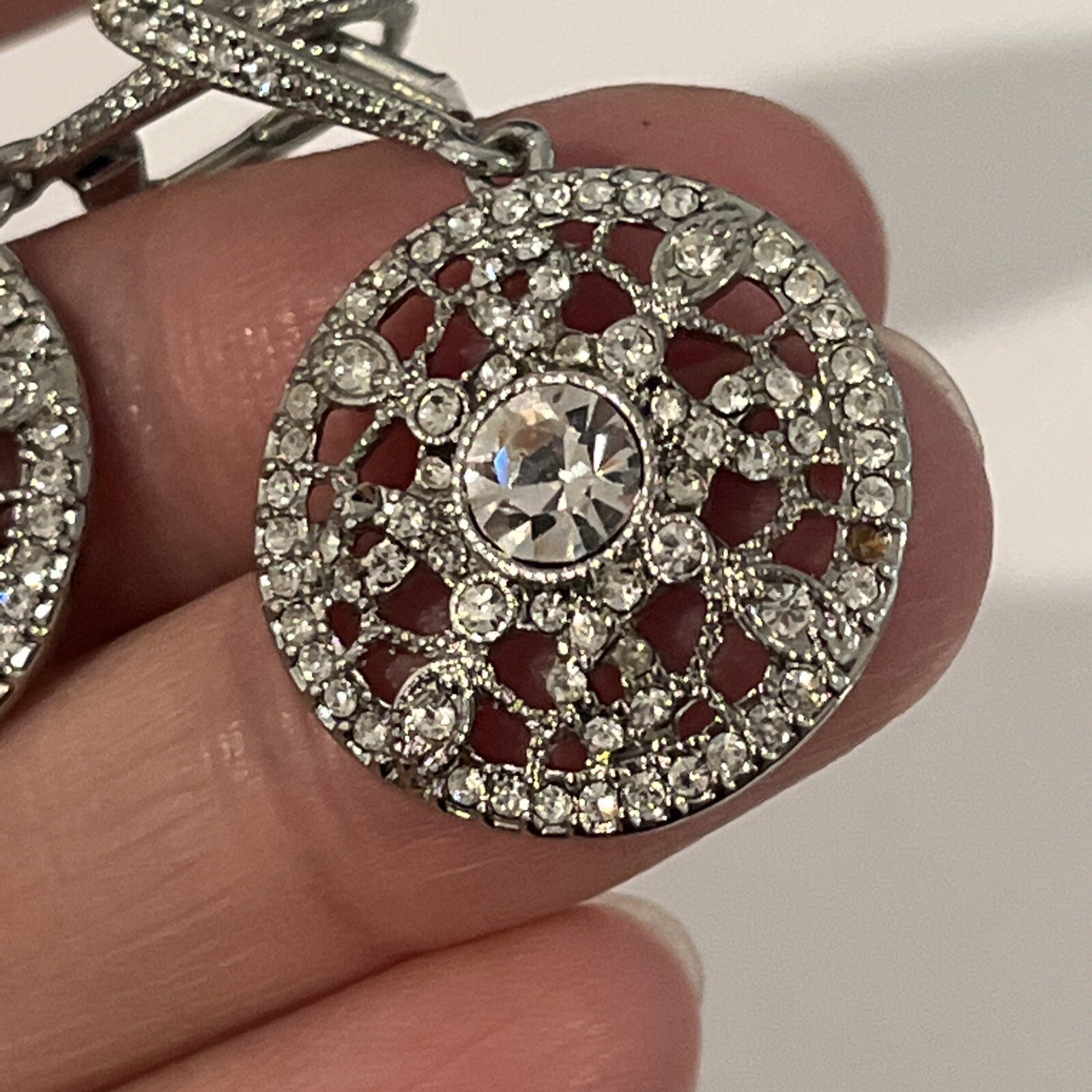 Givenchy Silver-Tone Multi-Crystal  Drop Earrings… - image 5