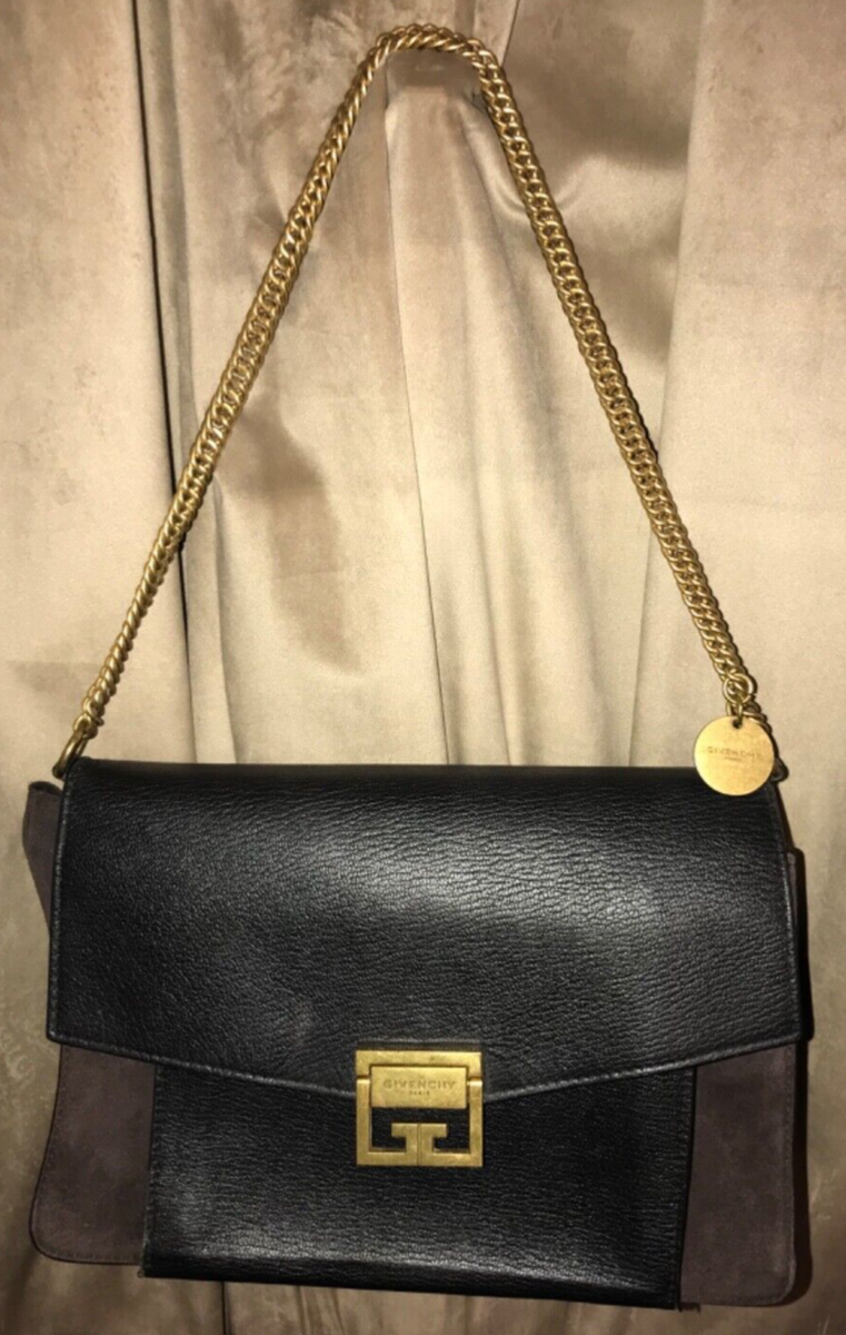 Givenchy Black Leather Medium GV3 Chain Leather Shoulder Bag Givenchy Black Leather Medium GV3 Chain Leather Shoulder Bag