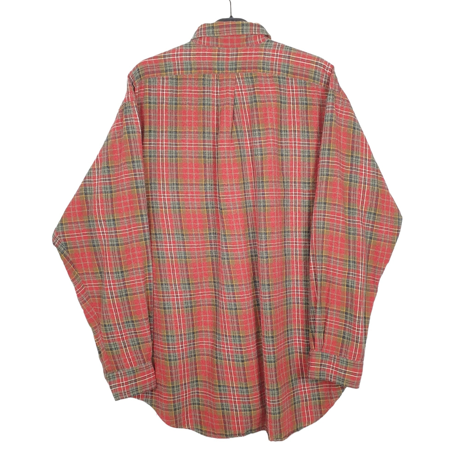 RALPH LAUREN Red Check Shirt Long Sleeve Casual Mens L image 3