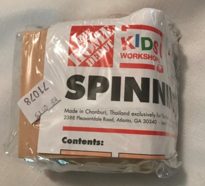 NIP HOME DEPOT KIDS SPINING BOX SET-Complete Insructions-Sealed-Easy Assembly