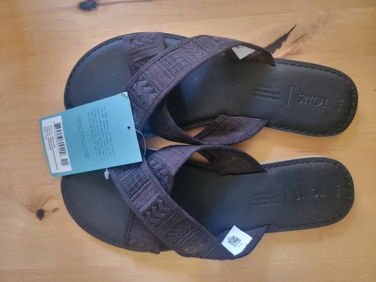 Toms black arrow embroidered best sale mesh