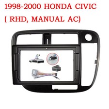 For Honda Civic 1996-2001 9" Car Radio Stereo Dash Fascia Frame Bezel w/Harness