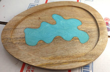 Epoxy Resin Wood Wooden Serving Tray Plate