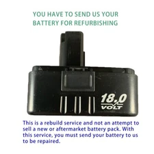 Battery rebuild for CRAFTSMAN Battery NO. 130260001  18V upgrade to 3AH