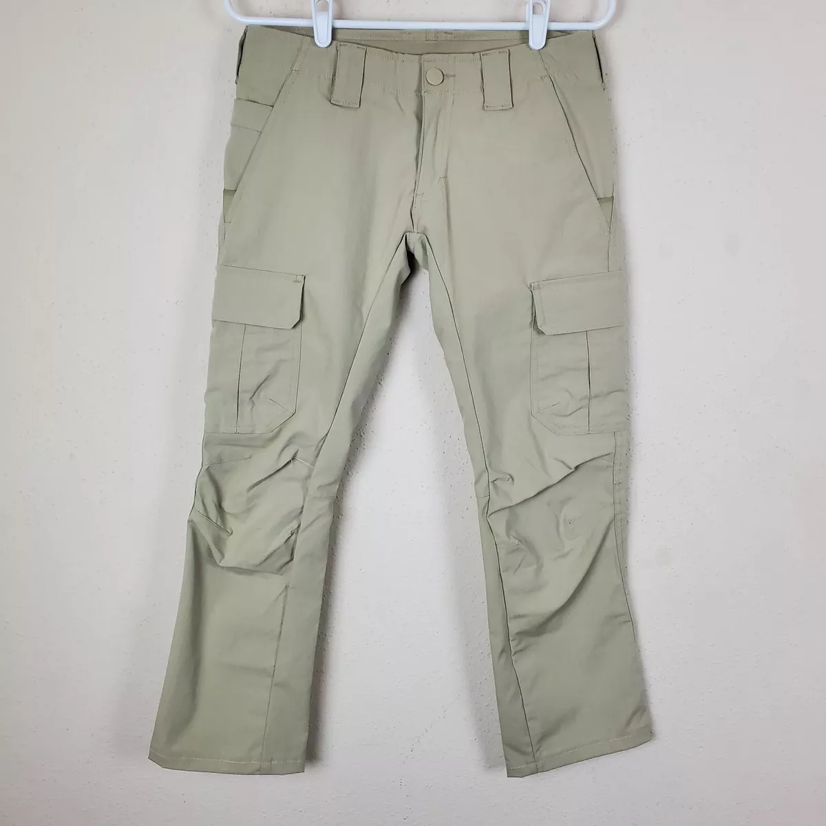 Under Armour Storm Tactical Patrol Pants Womens 4 Khaki Beige Relaxed Fit