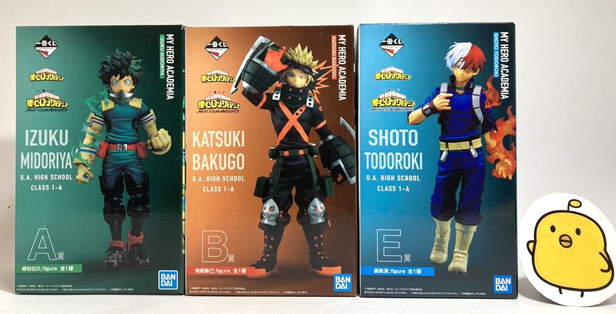 My hero academia フィギュアセット My Hero Academia Set of 3 Figure Ichiban Kuji A B E NEXT