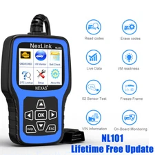 NEXAS NL101 OBD2 Scanner Diagnostic Tool + Car Battery Test Check Engine Light