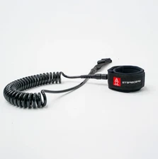 Semi-Coil Starboard Leash - Ankle / Calf Black SUP leash, paddleboard leash