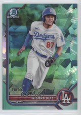 2022 Bowman Sapphire Edition Chrome Prospects Aqua 7/55 Wilman Diaz 0kz8