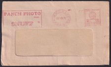 India 1971 CA1 Neopost K.R.B.D. Medidor de Nueva Delhi con anuncio Panch Photo Snuff