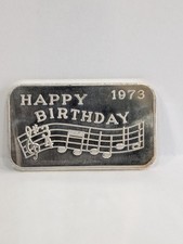 Happy Birthday One Troy Ounce .999 Fine SilverBar
